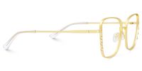 Hallam - Square Gold Eyeglasses | Vooglam
