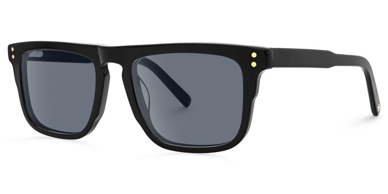 Charlotte - Rectangle Black Sunglasses