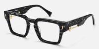 Stiletto - Rectangle Black Eyeglasses | Vooglam Front View