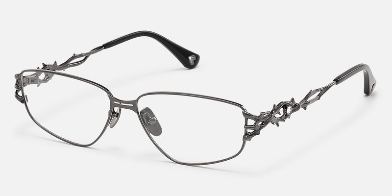 Spine - Geometric Grey Eyeglasses