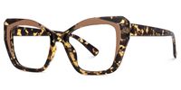 Faustyn - Cat Eye Brown/Tortoise Eyeglasses | Vooglam Front View