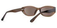 Reign - Geometric Brown Sunglasses | Vooglam Side View