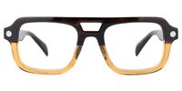 Eltanin - Aviator Brown Eyeglasses | Vooglam Angle View