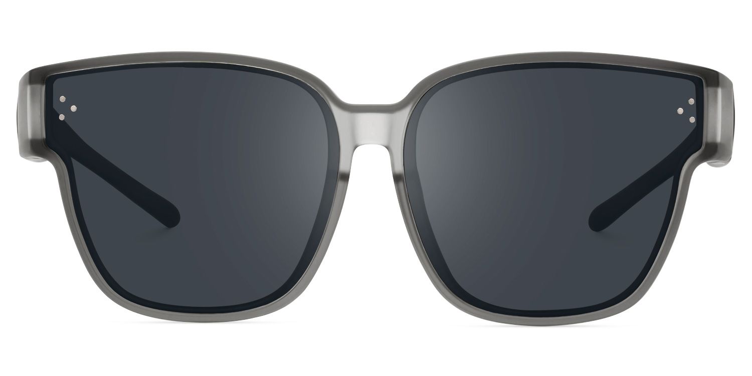 Hannes - Square Grey Fit Over Sunglasses | Vooglam Angle View