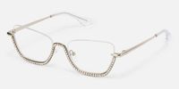 Viva - Cat Eye Silver Eyeglasses
