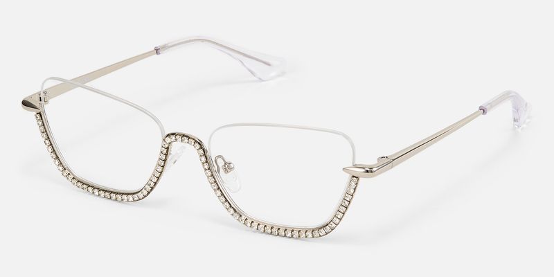 Viva - Cat Eye Silver Eyeglasses