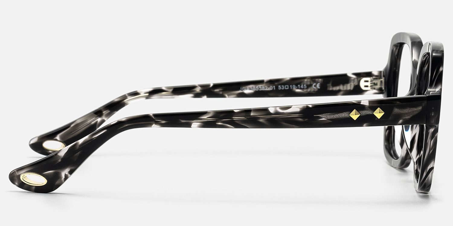 Meridian - Statement Square Black Eyeglasses | Vooglam Side View