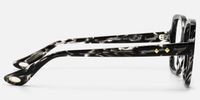 Meridian - Statement Square Black Eyeglasses | Vooglam Side View