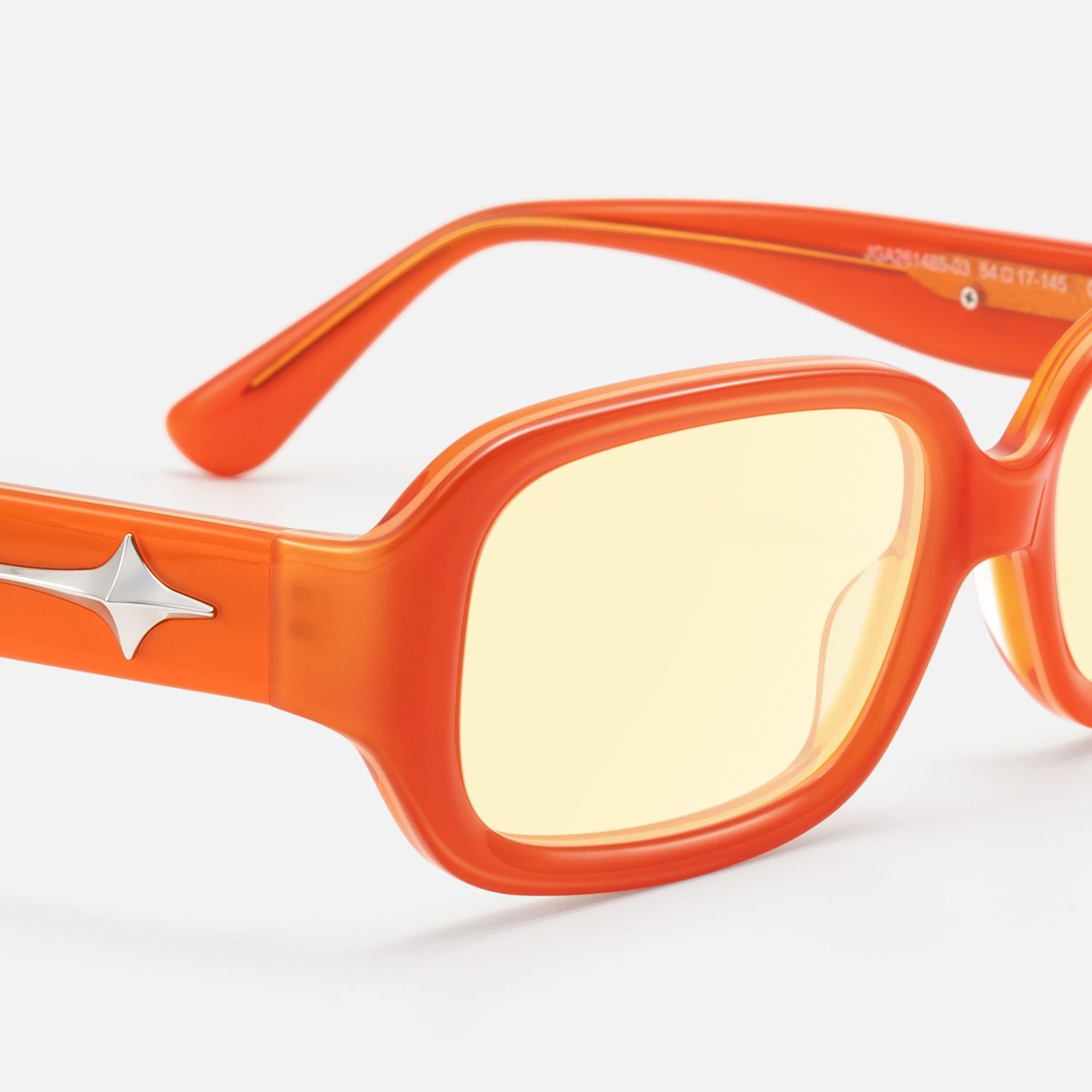 Prism - Bright Orange Yellow Tint Rectangle Shades by Vooglam - Design Details