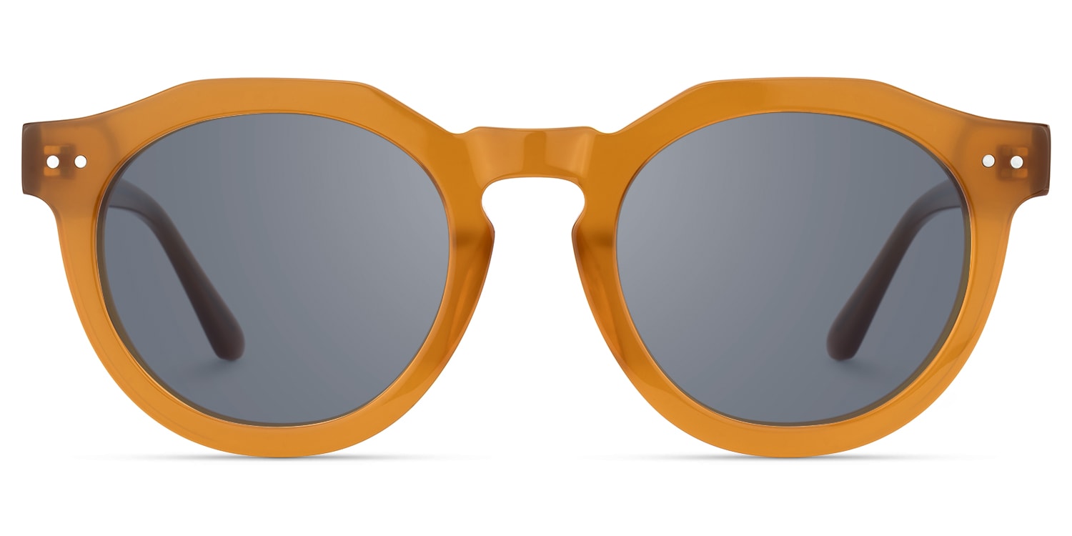 Aubrey - Geometric Brown Sunglasses - 1