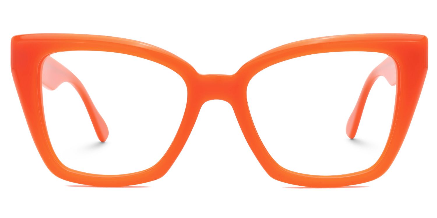 Efrem - Cat Eye Orange Eyeglasses | Vooglam Angle View