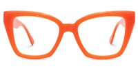Efrem - Cat Eye Orange Eyeglasses | Vooglam Angle View
