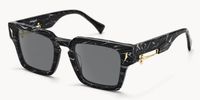 Stiletto - Rectangle Black Sunglasses - 2