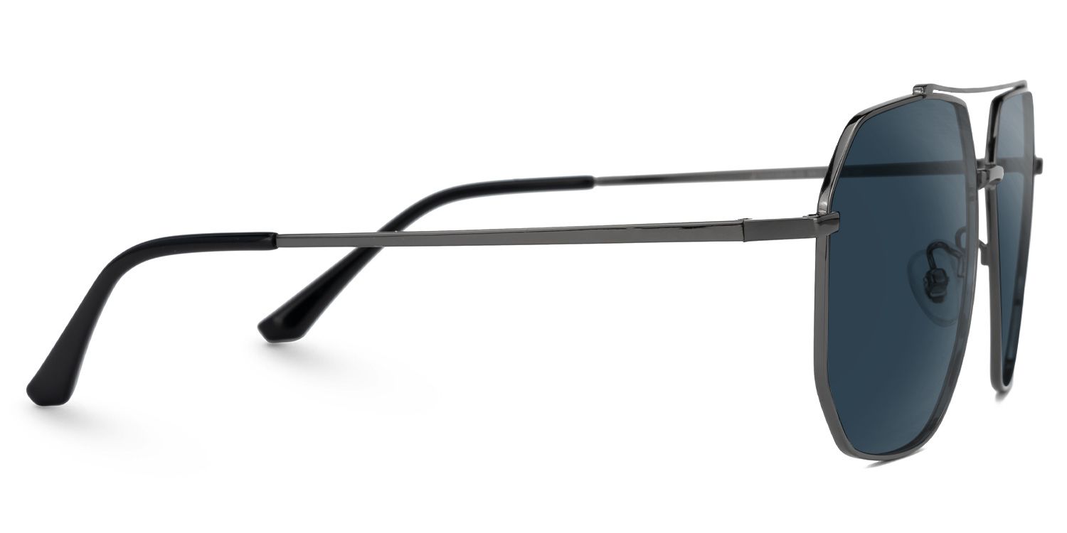 Federico - Aviator Black Sunglasses | Vooglam 4