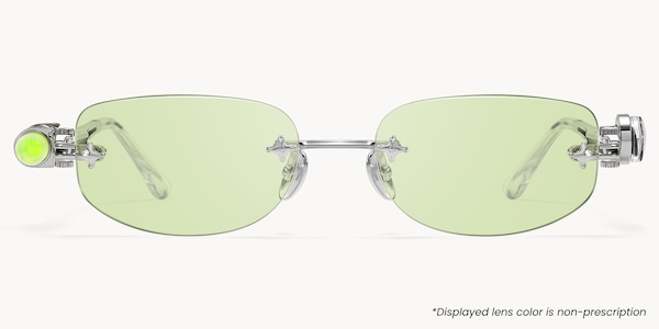 The Utilitarian - Oval Silver Sunglasses