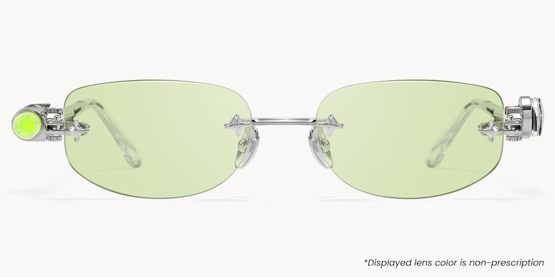 The Utilitarian - Oval Silver Sunglasses