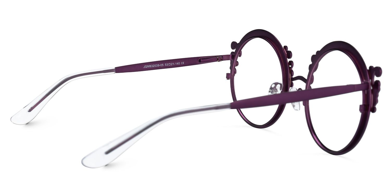 Norene Vintage Round Glasses with Elegant Filigree Design | Vooglam Side View