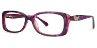 Elida - Rectangle Purple/Tortoise Eyeglasses | Vooglam Front View