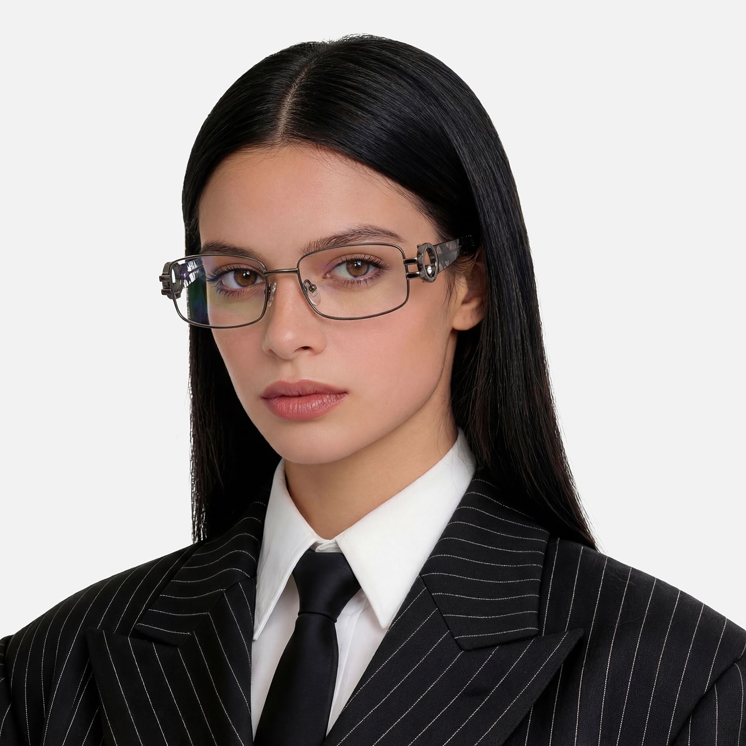 Explore the design story of Aurae - Rectangle Grey Eyeglasses | Vooglam