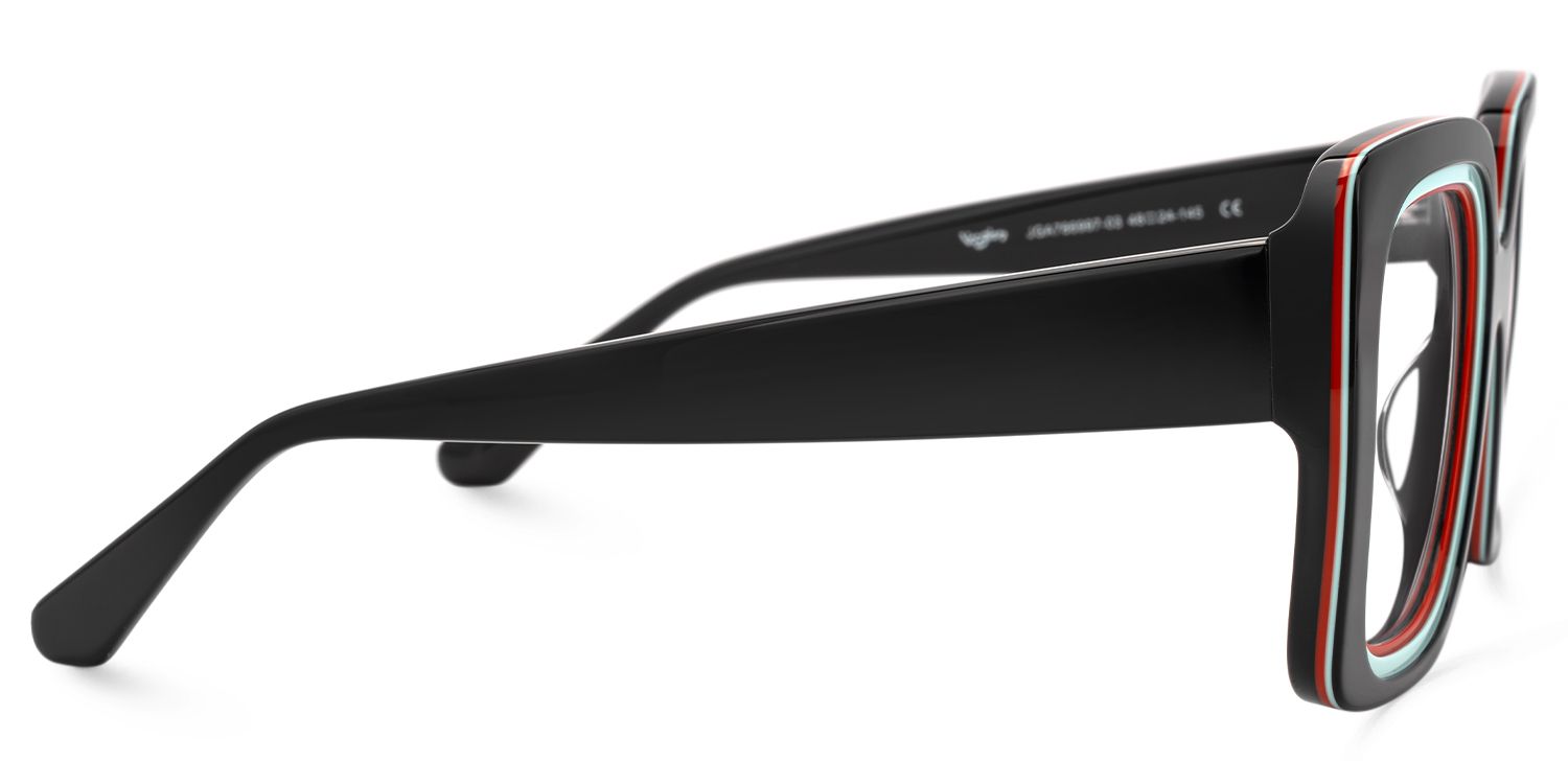 Esadowa - Square Black Eyeglasses | Vooglam 4