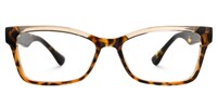 Faithanne - Rectangle Brown/Tortoise Eyeglasses - 1