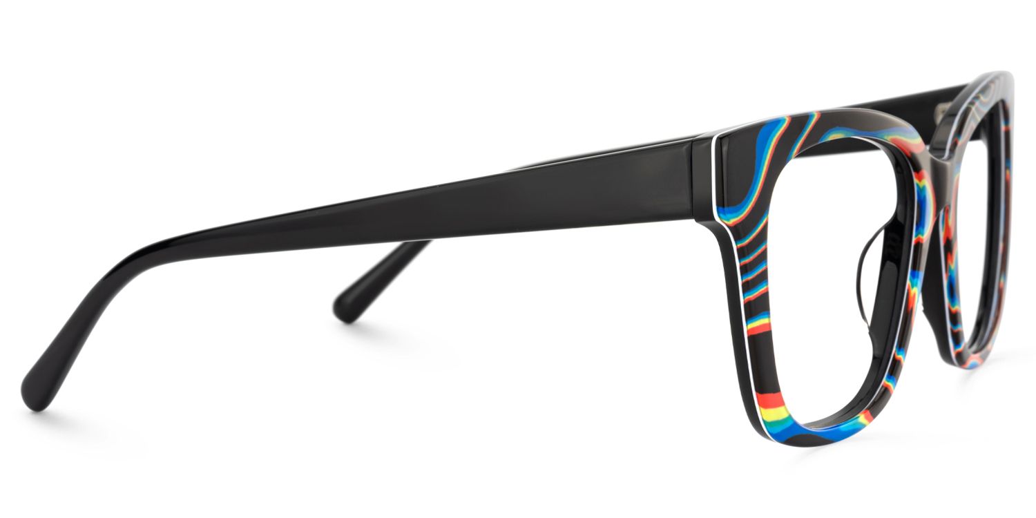 Laisha - Square Multicolor Eyeglasses | Vooglam 4