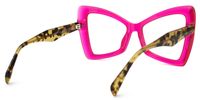 Deanne - Butterfly Pink Eyeglasses | Vooglam Side View