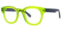 Haina - Round Green Eyeglasses | Vooglam Front View