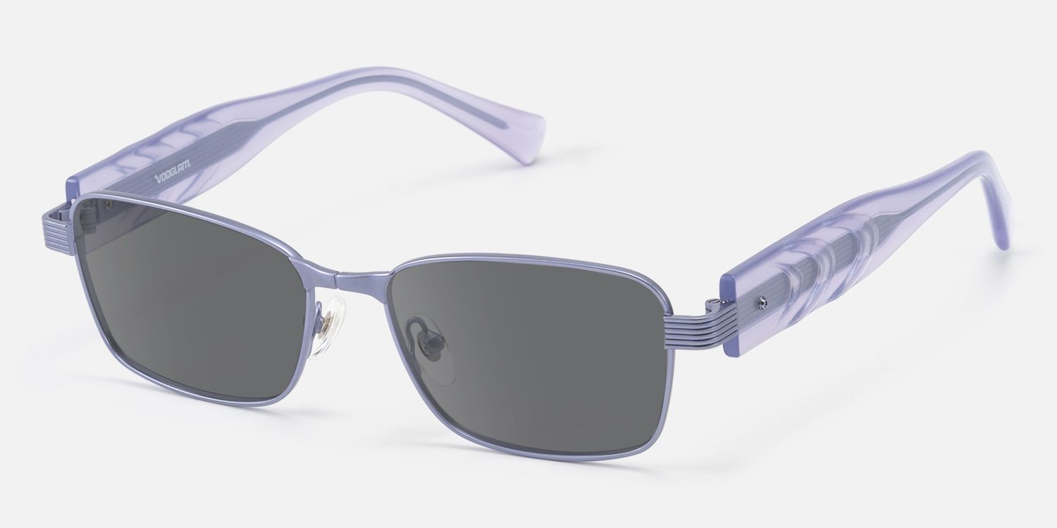 Toyo - Matte Purple Pearlescent Sunglasses | Vooglam Front View