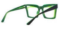 Emberlei - Square Green Eyeglasses | Vooglam Side View
