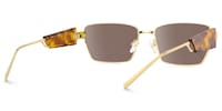 Rogue - Rectangle Gold Sunglasses - 3