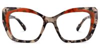 Faustyn - Cat Eye Orange/Tortoise Eyeglasses | Vooglam Angle View