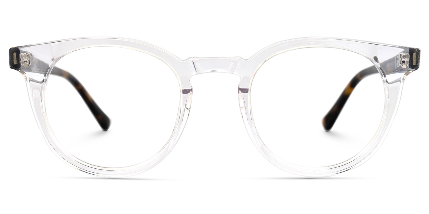 Denton Round Crystal Eyeglasses Vooglam