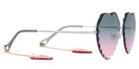 Eligio - Geometric Grey Sunglasses | Vooglam 