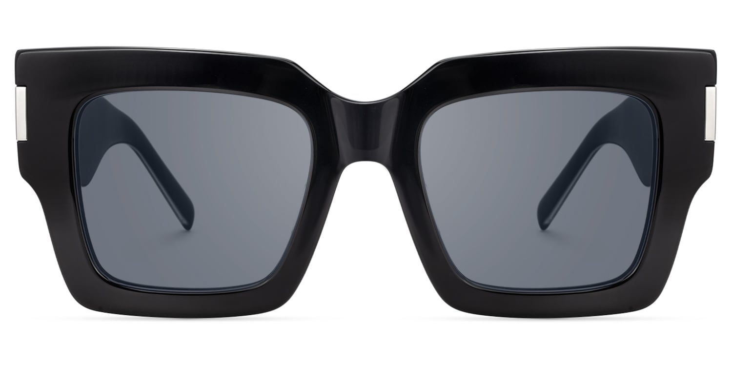 Vaeda - Square Black Sunglasses - 1