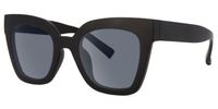 Naila - Square Black Sunglasses│Vooglam Front View