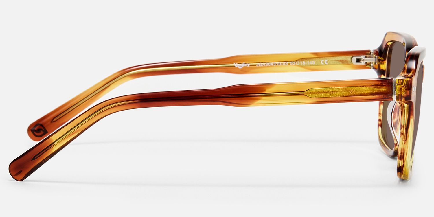 Jafaru - Rectangle Tortoise Sunglasses | Vooglam Side View