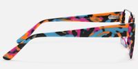 Dardhan - Unique Rectangle Multicolor Glasses | Vooglam Side View