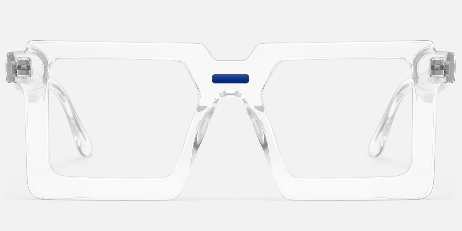 Ekavali - Square Crystal Eyeglasses by Vooglam - Angle View