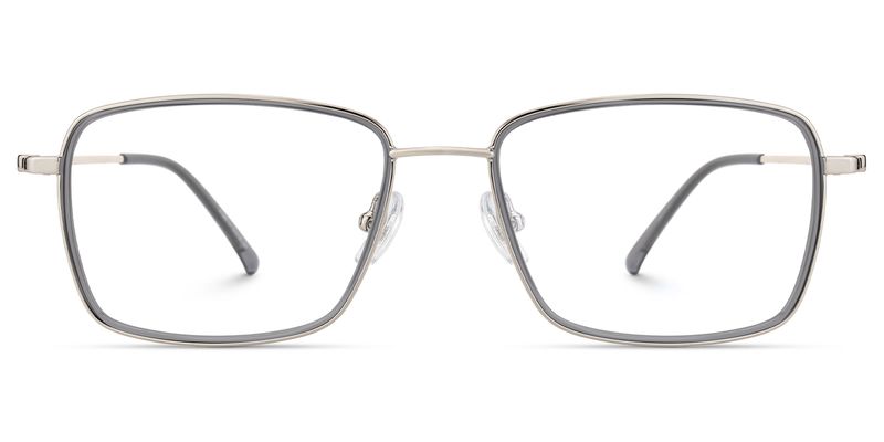 Marlene - Rectangle Grey Eyeglasses