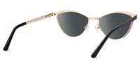 Sydney Black Cat Sunglasses Frames with Gold Accents │Vooglam Side View