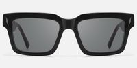 Razor - Rectangle Black Sunglasses | Vooglam Angle View