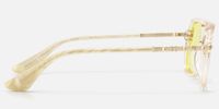 Marfa - Clear Yellow Aviator Sunglasses | Vooglam Side View