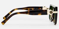 Maverick - Gold Tortoise Aviator Sunglasses | Vooglam Side View