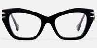 Manon - Cat Eye Black Eyeglasses | Vooglam Angle View