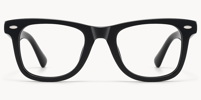 Nadia - Rectangle Black Eyeglasses