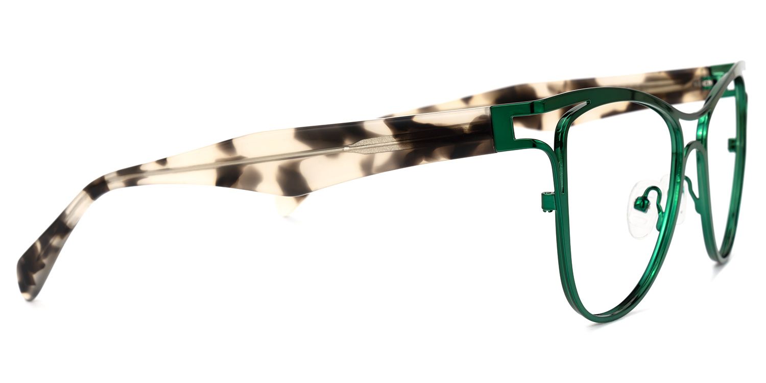 Aella - Aviator Green Eyeglasses | Vooglam 4