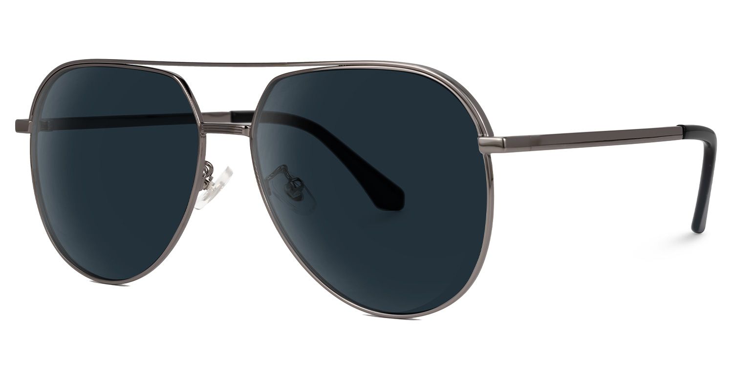 Demanda - Aviator Grey Sunglasses | Vooglam Front View