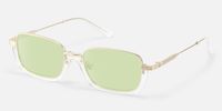 Basel - Rectangle Gold Sunglasses