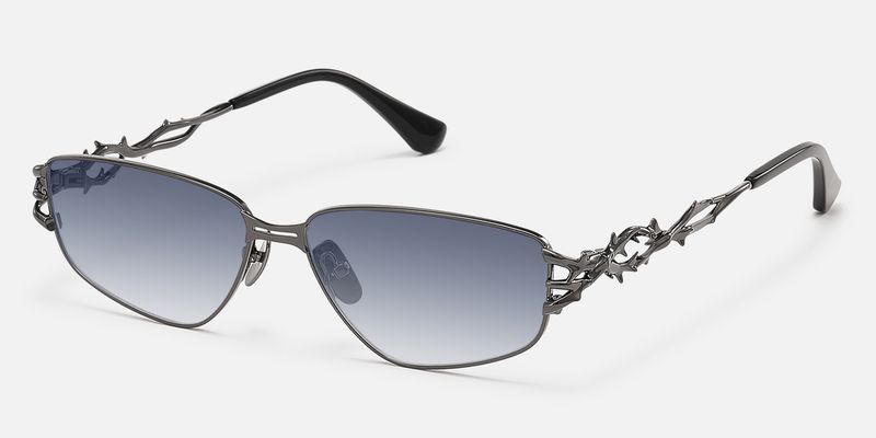 Spine - Geometric Grey Sunglasses| Vooglam